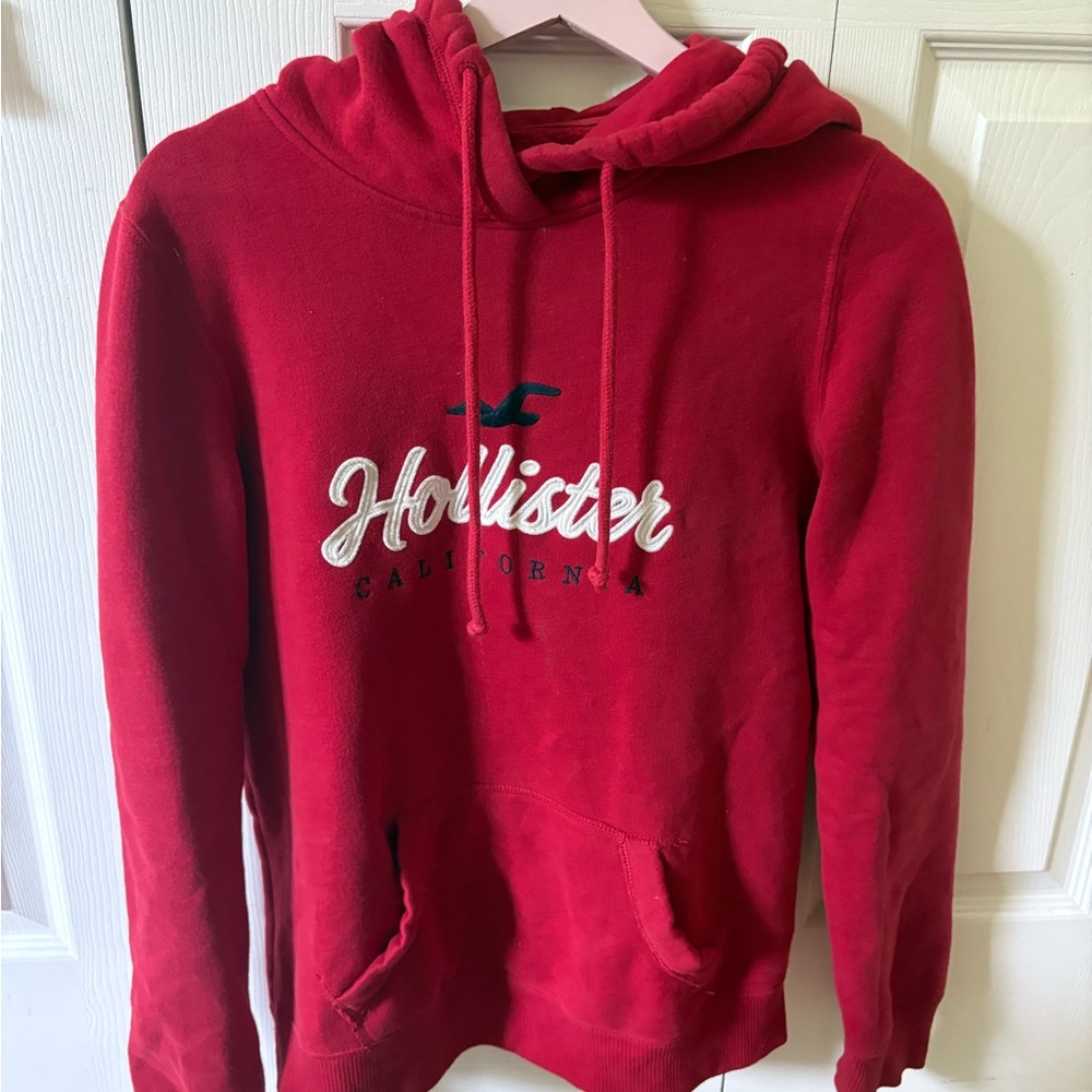 Hollister Vibrant Red Pullover Hoodie